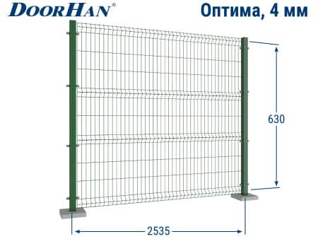 Купить 3D заборную секцию ДорХан 2535×630 мм в Тамбове от 1122 руб.